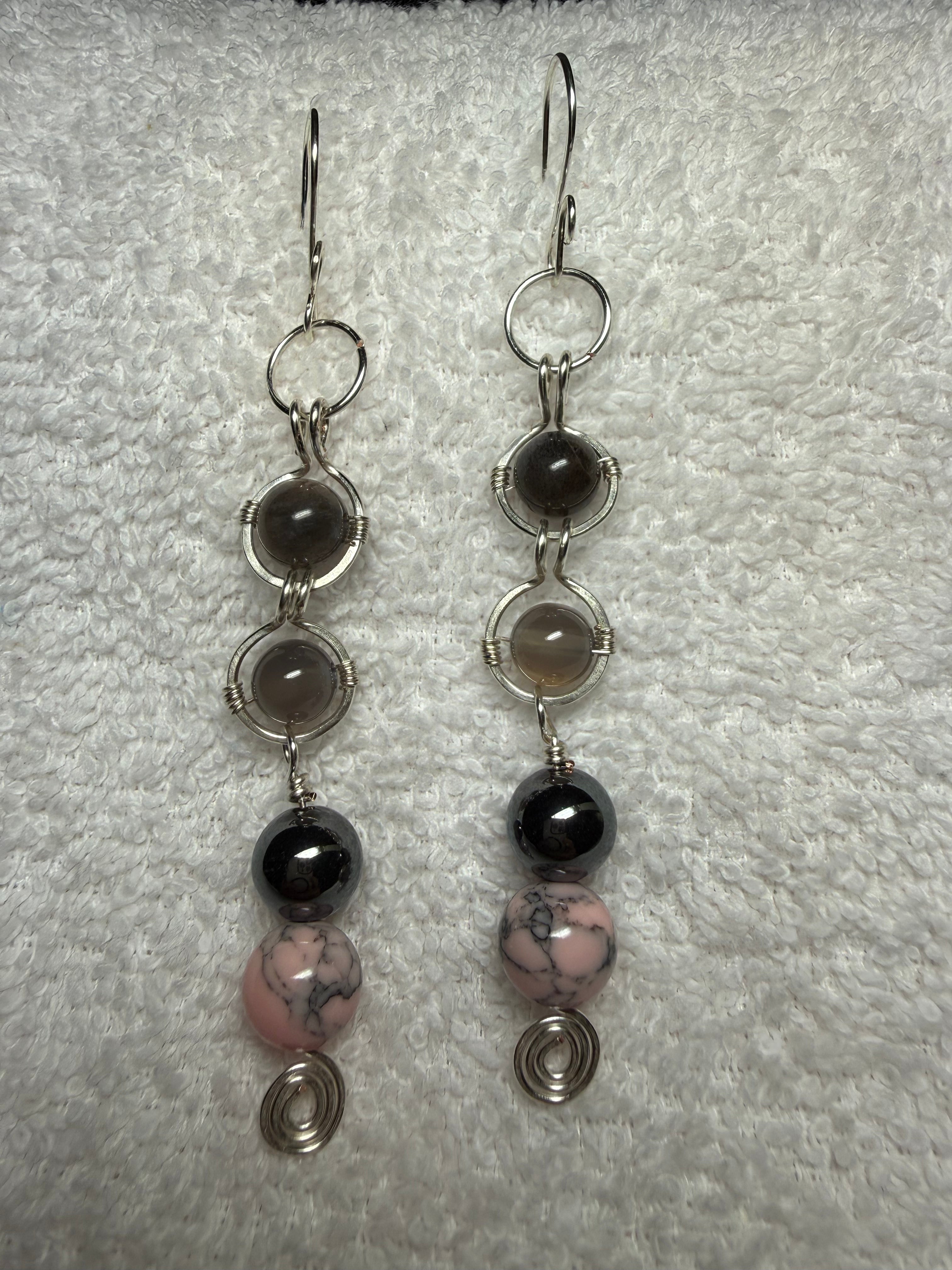 PPIKO 10: Gemstones with wirework earrings
