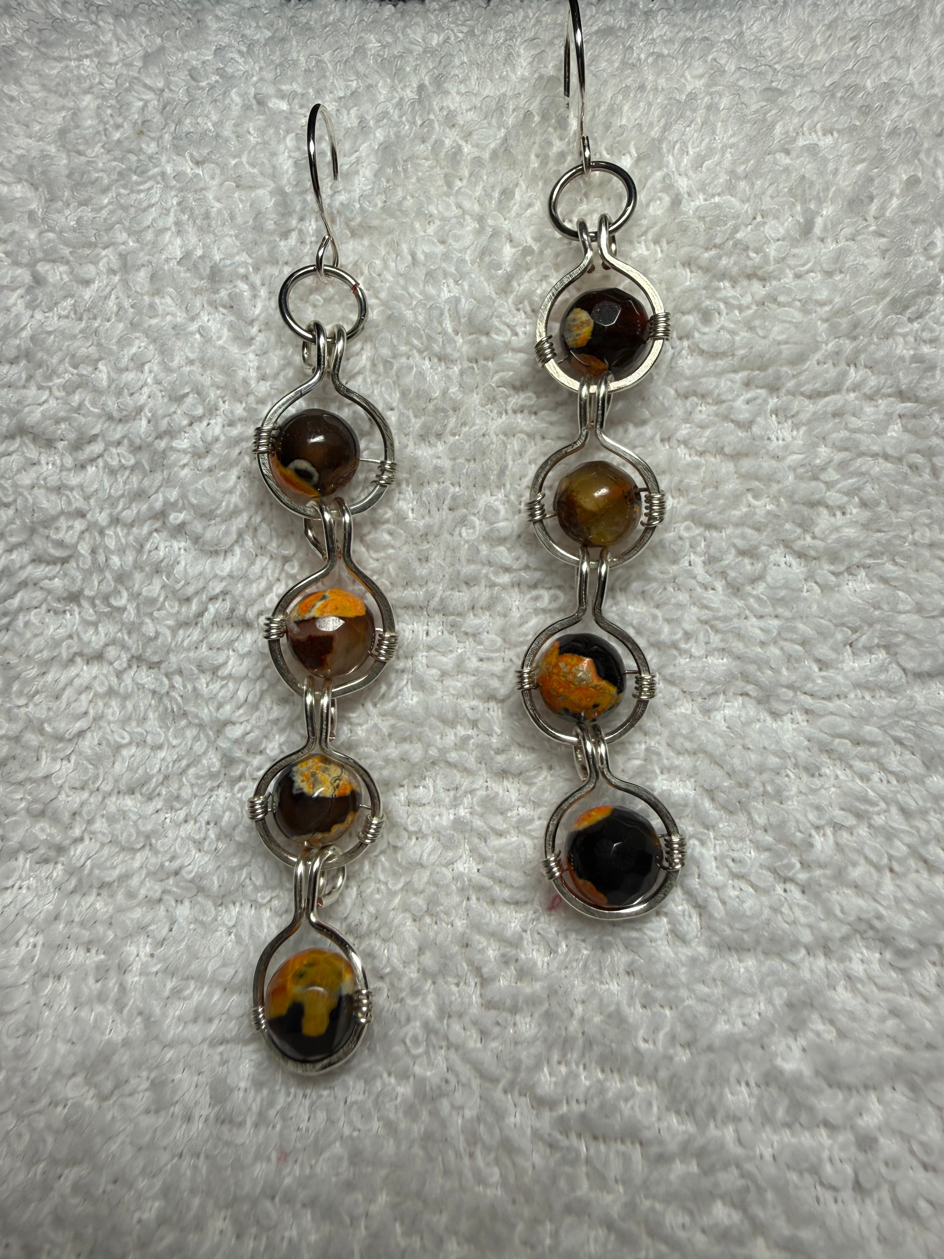 PPIKO 43: Gemstones with wirework earrings