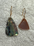 Paua E9: Pink paua shell earrings