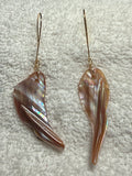 Paua E12: Pink paua shell earrings