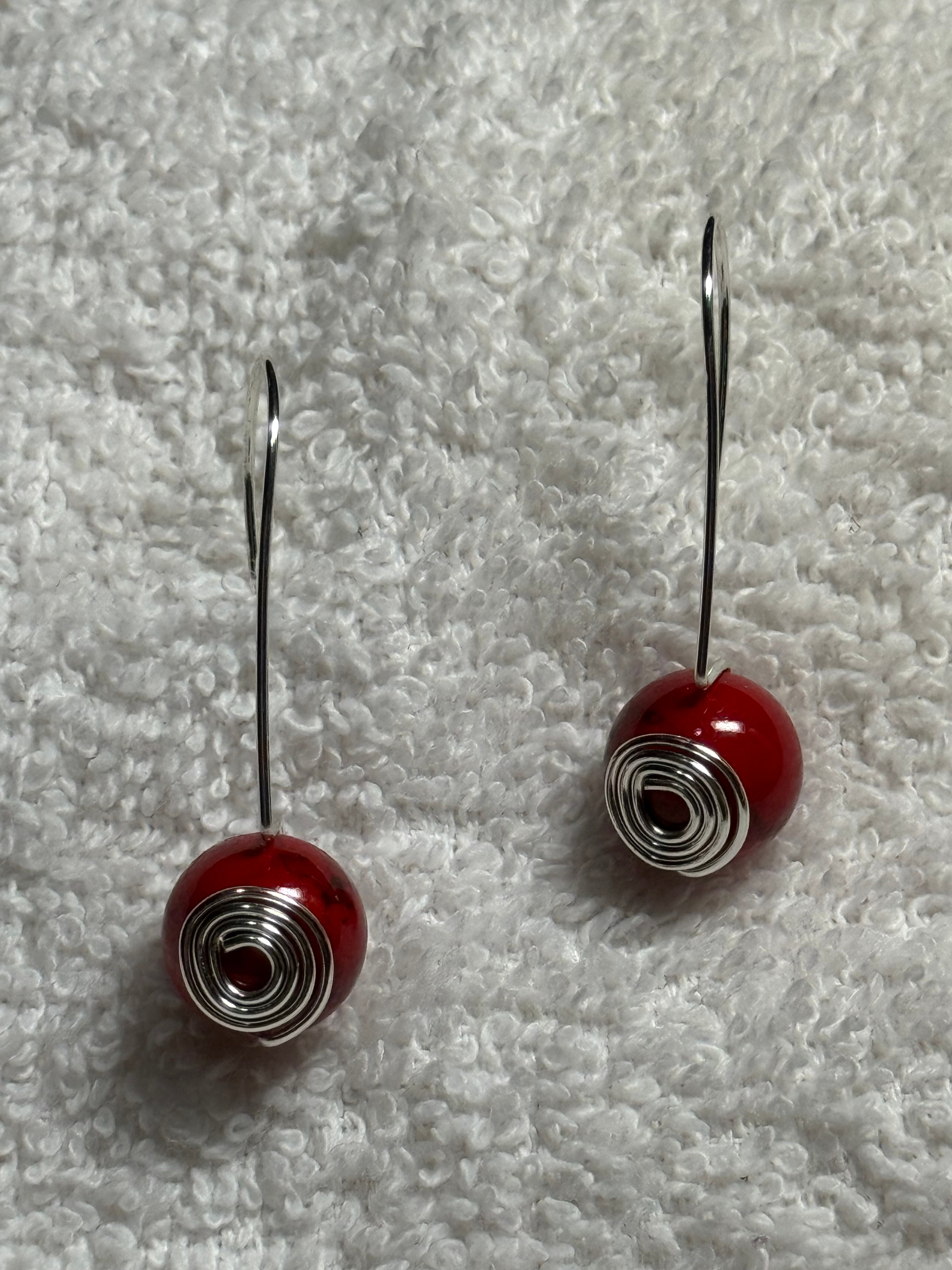 Piko 24: Gemstone wirework earrings